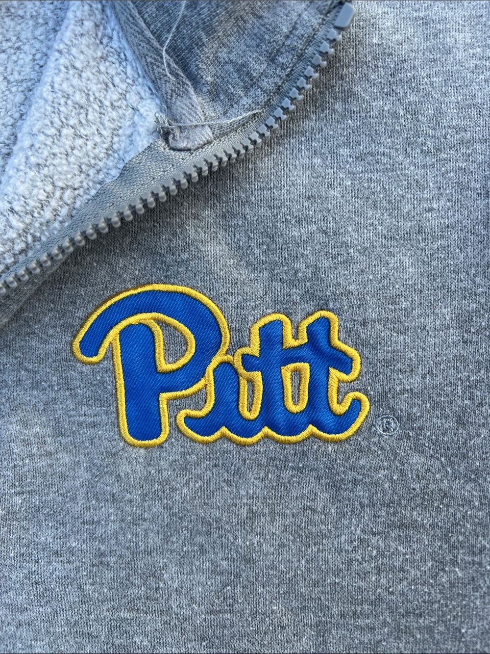 Pitt Panthers Zip Up Sweatshirt Size Small - Picture 3 of 4